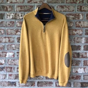 Cremieux Mens Knit 1/4 Zip Pullover Sweater Sz M